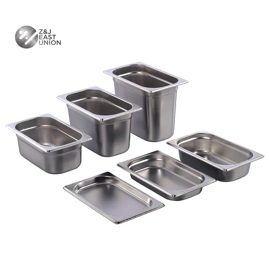 Manufacturer Kitchen Europe Style SS201 Stainless Steel Food GN Pan