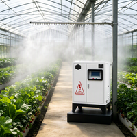 Contrôle de l'humidité et de la température pour serre à fleurs, micro-brumisation pour la rétention d'humidité des semis