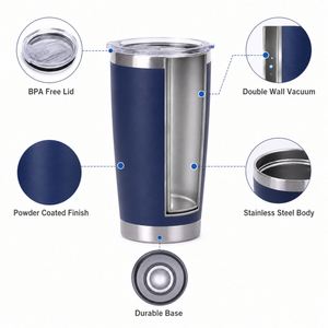 Vaso Térmico de Viaje de 20 Oz al por Mayor, con Logotipo Personalizado, de Acero Inoxidable, para Bebidas Frías y Calientes - Product Image 4
