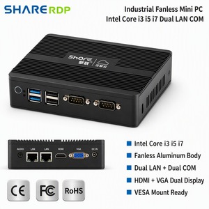 Mini PC industriel sans ventilateur Sharerdp personnalisé avec processeur Intel Core <span class=keywords><strong>i3</strong></span>/i5 <span class=keywords><strong>10110U</strong></span>/<span class=keywords><strong>1115G4</strong></span>, 6 ports USB, compatible 4G Nano Box pour moniteur - Product Image 1