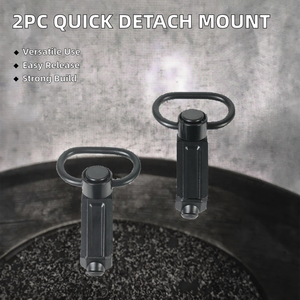 2PC戦術メタルストラップバックルQDスリングスイベルマウントベース6xクイックデタッチ狩猟アクセサリー - Product Image 2