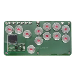 超薄迷你Hitbox风格街机操纵杆战斗棒游戏控制器，适用于电脑、开关、PI、安卓、带灯的PS3