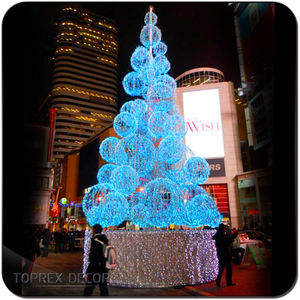 شجرة عيد الميلاد العملاقة المصنوعة بالجملة للمناطق الخارجية مصنوعة من المخروط المطاطي شجرة مضيئة بمصابيح LED لذكرى عيد الميلاد - Product Image 6