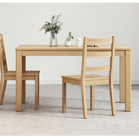 Table à manger et chaises en bois massif 4 6 8 places avec meubles de salle à manger pour la maison, l'hôtel, le Restaurant