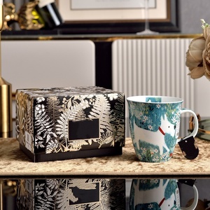Creative Personalized Floral Ceramic <b>Cup</b> Household High-temperature Resistant Coffee <b>Cup</b> - Product Image 3