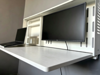 Support mural pliable et réglable pour moniteur, compatible Murphy, station de travail pour ordinateur portable, gain de place, bureau à domicile, respectueux de l'environnement