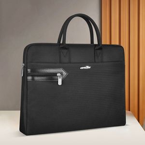 Luxury File <b>Pouch</b> Document Storage Bag, Waterproof Leather Briefcase Messenger Executive Conference Bags Laptop Bag for Business - Product Image 1