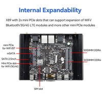 Ordinateur industriel sans ventilateur embarqué RS232 RS485 Intel Core I5 4200U 6300U 7200U 1135G7 I7 1165G7 3G 4G Lte IOT Mini PC Linux