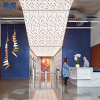 Revêtement mural en aluminium découpé au laser 3D moderne, résistant à la corrosion, de haute qualité, pour hôtels