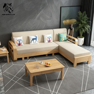 Fábrica de muebles, los más baratos, personalizables, en stock, envío inmediato, sofá estilo tronco, nuevo diseño, muebles de sala de estar, sofá de madera y tela - Product Image 6
