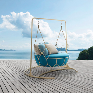 Silla colgante para exteriores, juego de cesta colgante, silla de ratán, columpio, hogar nórdico, balcón interior, Nido de Pájaro perezoso, silla <span class=keywords><strong>cuna</strong></span> - Product Image 4