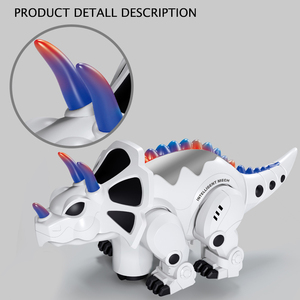 Jouet <span class=keywords><strong>robot</strong></span> <span class=keywords><strong>dinosaure</strong></span> électronique en plastique à piles Jacko Toys, marchant, avec musique et lumière - Product Image 4