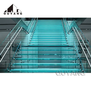 Quyang ราวบันไดกระจกนิรภัยเพื่อความปลอดภัยในอาคารบางพิเศษราวบันไดกระจกลามิเนตขั้น<span class=keywords><strong>บันได</strong></span><span class=keywords><strong>บันได</strong></span><span class=keywords><strong>บันได</strong></span>แบบเกลียวเคลือบ - Product Image 1