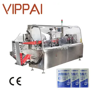 Vippai Volautomatische Slimme Apparatuur Ponsen Etikettering Antiseptische Alcohol Wattenstaafje Medische Prep Pad Verpakking Machine