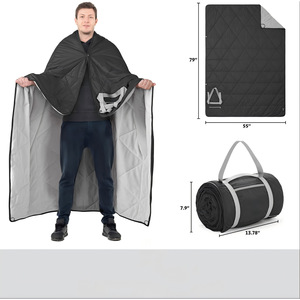 Custom Camping <b>Blanket</b> Fleece Waterproof Rectangular Outdoor Warm Quilted Design Black Spring Autumn Use - Product Image 3