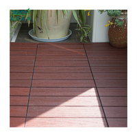 310*310*24mm Venta caliente fácil de instalar co-extrusión DIY cubierta de impermeable de plástico compuesto de madera enclavamiento cubierta azulejos GJDC