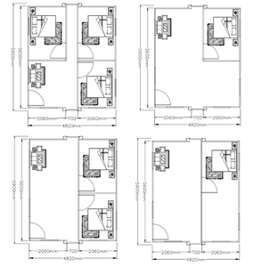 가벼운 강철 확장 가능한 조립식 가정 현대 컨테이너 모듈 하우스 침대 2 방 조립식 확장 컨테이너 하우스 - Product Image 5