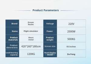 Simulador de Carreras 9D VR, Cine Volador, Consola de Juegos, PS5, <span class=keywords><strong>PC</strong></span>, Jet Fighter Metálico, Parque de Aventuras Comercial Interior, Juego VR, Marca JH - Product Image 4