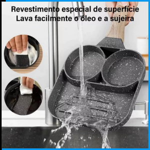 Non-Stick Coated 4-Cup Frying <b>Pan</b> With Wooden Handle Aluminum Cookware <b>Induction</b> Non-stick Frypan - Product Image 5