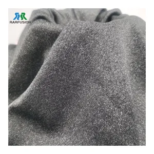 Tessuto spesso Melange di canapa con interblocco personalizzato tessuto in pile polare in Tpu composito legato a 3 strati per giacca da esterno