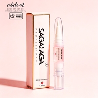 SAGALAGA 1.5ML Huile pour cuticules en stylo rotatif, logo personnalisé, sérum revitalisant pour cuticules, parfum personnalisé