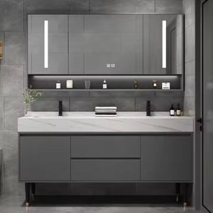 Mueble de Baño con Encimera de Granito, Diseño Personalizado, Lavabo y Espejo - Product Image 5