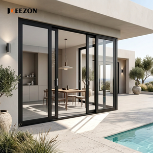 Puerta Corredera Interior de Aleación de Aluminio Sin Marco y Silenciosa DEEZON AS2047 NFRC para Residencias, Diseño Moderno para Exteriores - Product Image 1