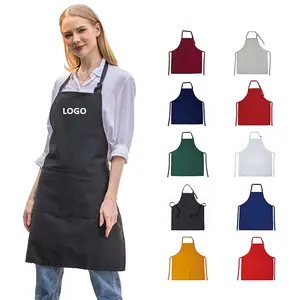 KEFEI-Avental de cozinha com estampa personalizada para chef, avental impermeável de algodão e poliéster, conjunto de logotipo