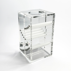 Kit de tour roulante de dés transparente détachable personnalisée tour de dés en acrylique portable pour jeu de société de bureau - Product Image 1