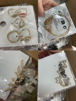 1kg 80-150 pièces Bijoux en gros de Yiwu vendus au poids Boucles d'oreilles pendantes style coréen tendance Assortiment aléatoire et mixte