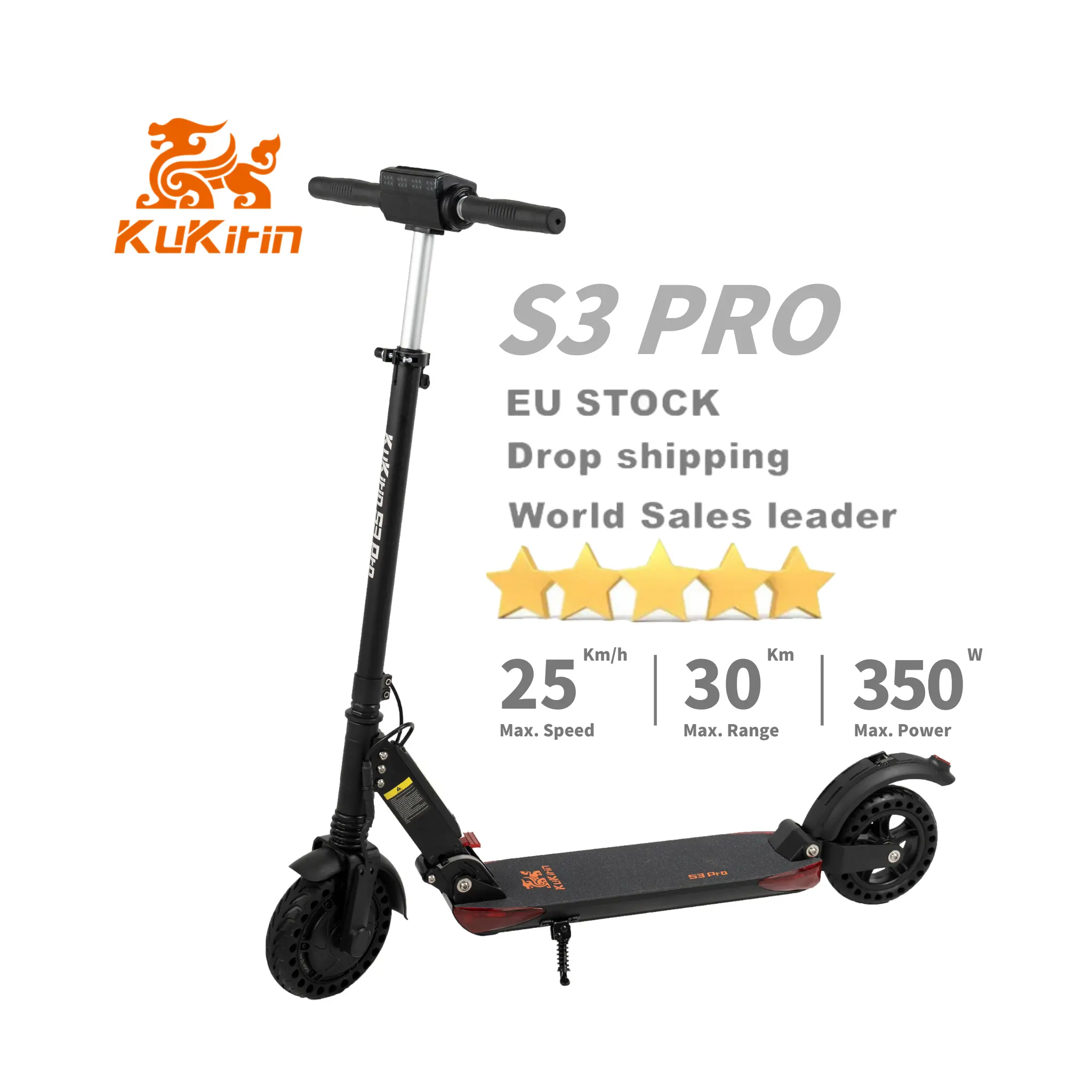 2023 chine usine pas cher prix 8 pouces 36V/350W scooter électrique KUGOO S1 S3 Pro pour adultes kukirin S3 Pro scooter