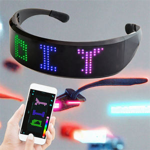 L'app Bluetooth per occhiali animati luminosi a colori in stile moderno controlla gli occhiali promozionali di moda con l'animazione dei Graffiti - Product Image 2