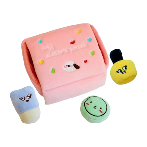 Custom High Quality New <strong>Pet</strong> <strong>Toys</strong> Cute Bite Resistance Cosmetics Snack <strong>Pocket</strong> Hide Food Squeaky Plush Chew <strong>Toy</strong> for Dog - Product Image 1