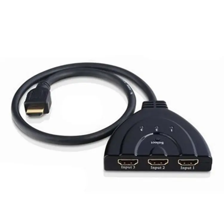 3Port HDMI switch splitter support 4K 1080P 3 in 1 HDMI cable