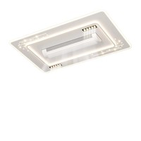 Ventilateur de plafond sans pales en fer, lampe de salon, télécommande vocale 110V, trois couleurs variables, option transfrontalière