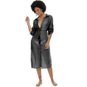 하이 웨이스트 여성용 드레스 캐주얼 여성용 플러스 사이즈 블랙 비키니 제조업체 도매 및 사용자 정의 옵션 사용 가능