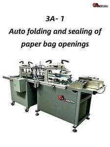 3A-1 PLC Auto Folding and Sealing Paper Bag Openings <b>Folder</b> Gluer Machine 220V - Product Image 3