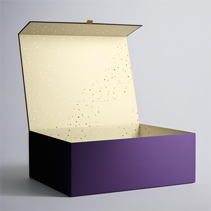 Caja de Cartón Negra de Lujo con Tapa Abatible, Ecológica, Resistente, con Cierre Magnético, Logotipo Personalizado, Grabado en Cuatro Colores - Product Image 3