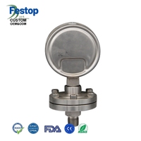 Festop manometer 100mm corrosiebestendig roestvrijstalen membraanmanometer met een meetbereik van 0-160KG en 1 jaar garantie
