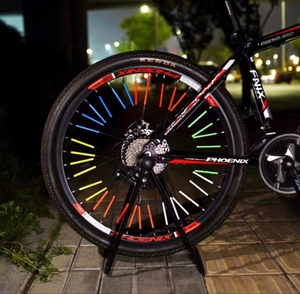 Réflecteur <span class=keywords><strong>de</strong></span> roue <span class=keywords><strong>de</strong></span> <span class=keywords><strong>vélo</strong></span> <span class=keywords><strong>de</strong></span> <span class=keywords><strong>vélo</strong></span> argenté hi vis rayon réfléchissant <span class=keywords><strong>pour</strong></span> la décoration d'avertissement <span class=keywords><strong>de</strong></span> sécurité dans l'obscurité - Product Image 6