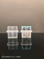 Vente en gros de contenants de 3 ml, 2 flacons, sécurisés et durables, boîte de rangement en plastique de 3 ml pour poudre lyophilisée de peptides, portable