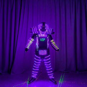 High Quality LED Robot Stilt <b>Performance</b> Cosplay Predator Costume Men's Set Stage <b>Wear</b> Ballroom Party Use Spandex/Cotton Fumashi - Product Image 3