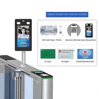 AQ AQ-SGZ-01 Barrière à trois rouleaux pour points touristiques et aires de jeux, avec accès par empreinte digitale, carte IC, moteur sans balais et code bidimensionnel