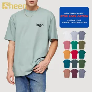 Nhà Máy Giá 270gsm Unisex 100% Cotton Axit Rửa Cổ Điển T Áo Sơ Mi Cho Nam Giới