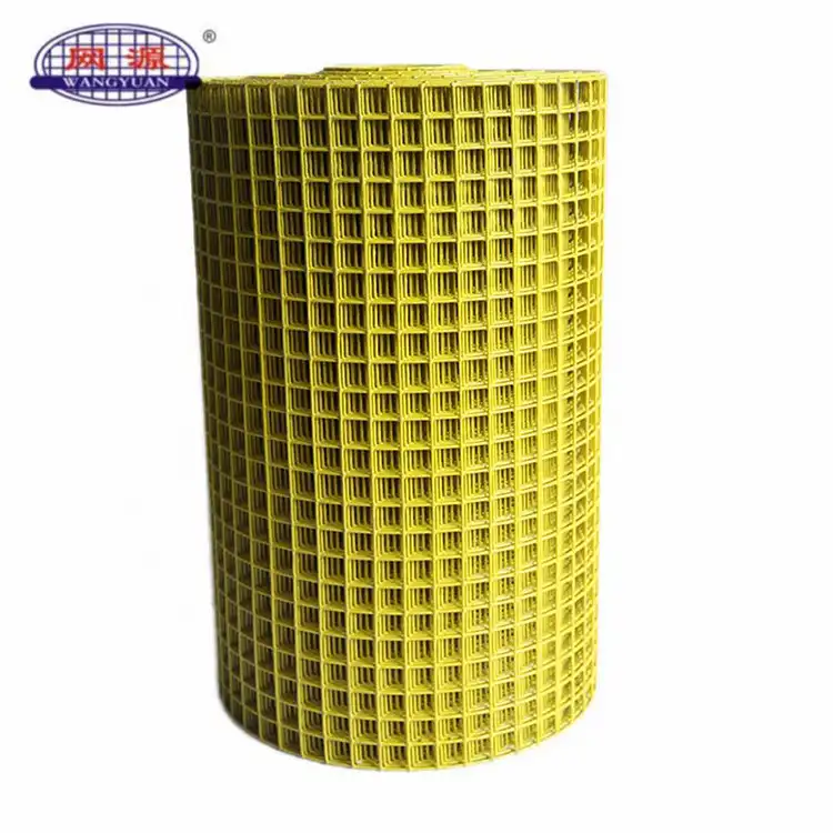 TOP sale accept custom 2x2 yellow PVC coated welded wire mesh price in india fencing net