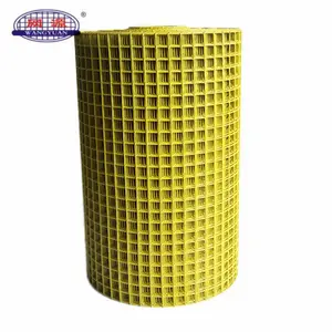 顶级销售接受定制2x2黄色PVC涂层焊接丝网在印度围栏网价格