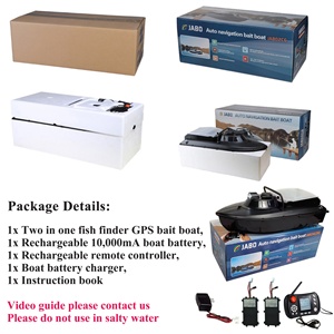Bateau à appâts télécommandé avec sonar GPS 32 points, pilotage automatique, <span class=keywords><strong>radio</strong></span>, pour la pêche en lac - Product Image 3