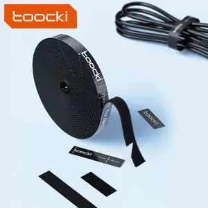 Toocki best price cable hook +flannel material Desktop Cable Organizer for cable organizing