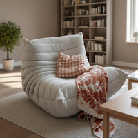 Sofá Convertible de 3 Plazas de Cuero Genuino Moderno en Oferta, Sofá Tatami para Sala de Estar, Sofá Relajante