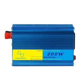 200W di vendita calda Inverter di energia solare 12V 24V 110v 220v onda sinusoidale pura Inverter